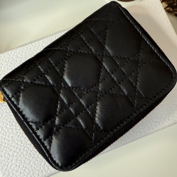 Dior Jolie Scarlet Walllet Black Leather Card Holder - Picture 4 of 17